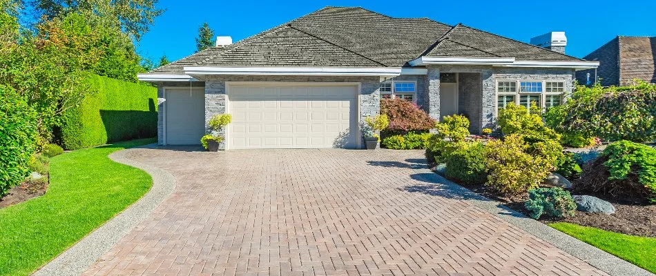 Paver driveway on a residential property in McKinney, TX.